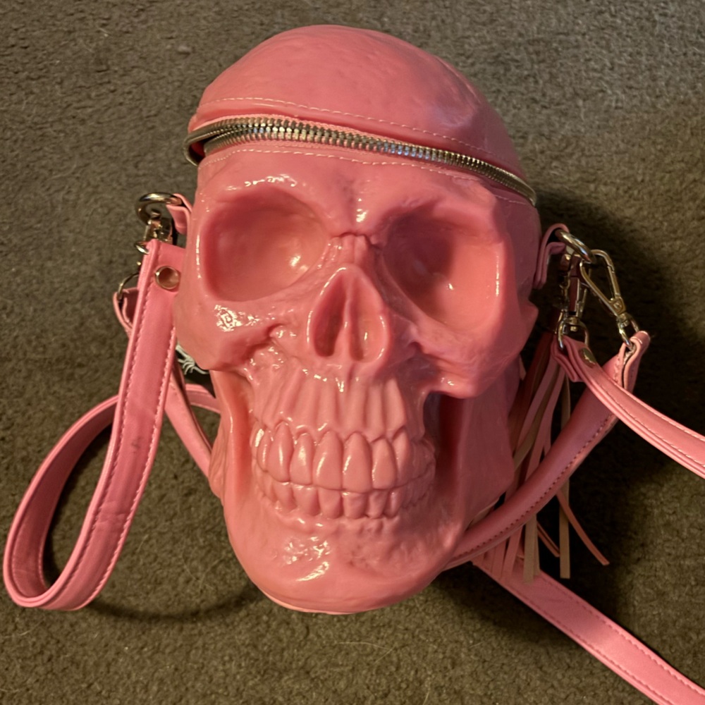Killstar pink skull purse